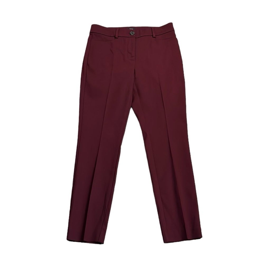 Loft Curvy Skinny Pants 2 Petite Cranberry Work Office Business Career Teacher